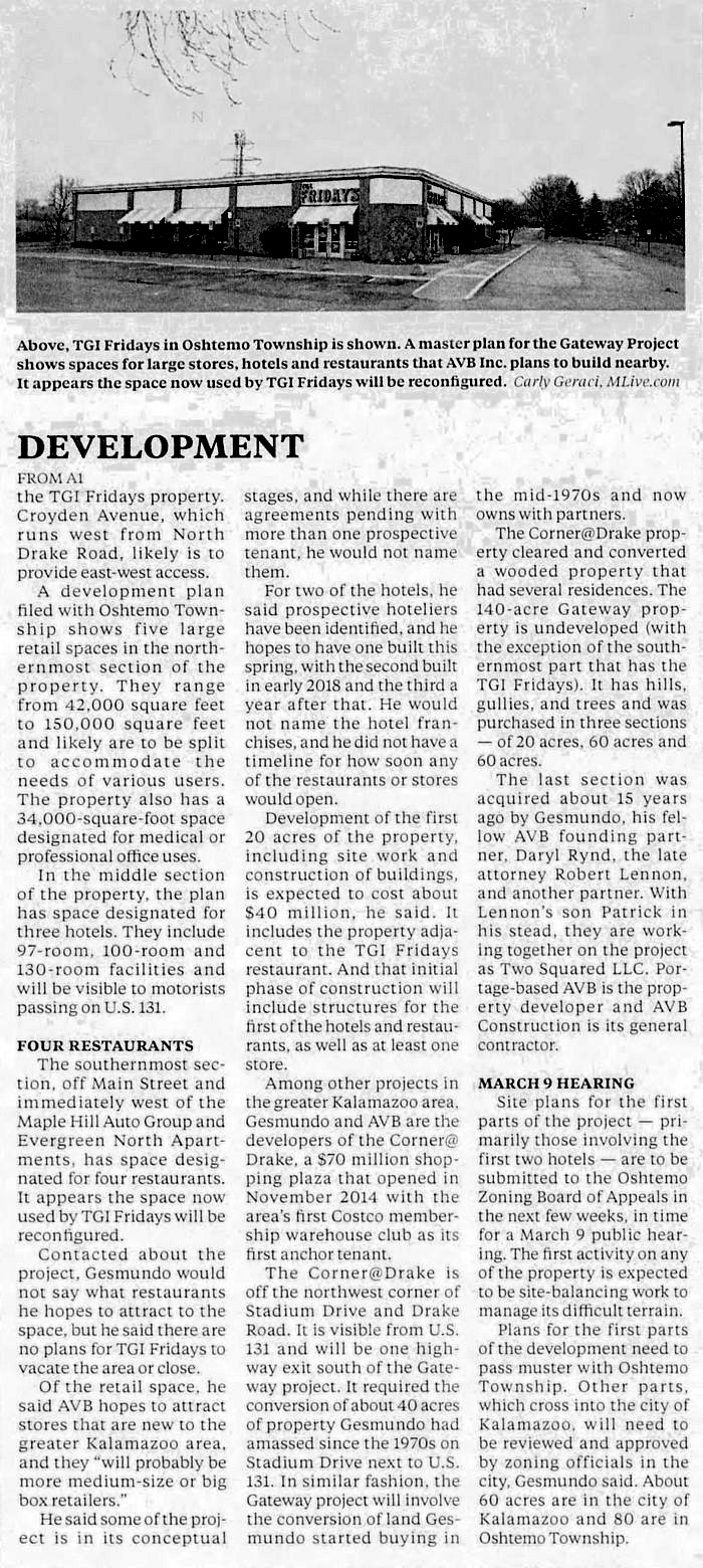 TGI Fridays - Sept 2017 Article On Kzoo Location (newer photo)